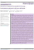 Cover page: Corticobasal syndrome in a 23‐year‐old female