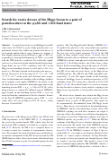 Cover page: Search for exotic decays of the Higgs boson to a pair of pseudoscalars in the μμbb and ττbb final states.