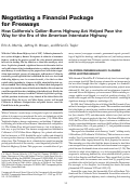 Cover page: Negotiating a Financial Package for Freeways: How California’s Collier–Burns Highway Act Helped Pave the Way for the Era of the American Interstate Highway