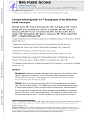 Cover page: Contrast inhomogeneity in CT angiography of the abdominal aortic aneurysm