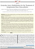 Cover page: Genicular Artery Embolization for the Treatment of Symptomatic Knee Osteoarthritis.