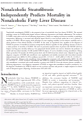 Cover page: Nonalcoholic steatofibrosis independently predicts mortality in nonalcoholic fatty liver disease