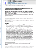 Cover page: Pre-admission proteinuria impacts risk of non-recovery after dialysis-requiring acute kidney&nbsp;injury.