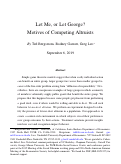 Cover page: Let me, or Let George? Motives of competing altruists