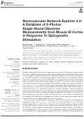 Cover page: Neurovascular Network Explorer 2.0: A Database of 2-Photon Single-Vessel Diameter Measurements from Mouse SI Cortex in Response To Optogenetic Stimulation