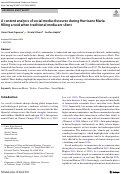 Cover page: A content analysis of social media discourse during Hurricane María: filling a void when traditional media are silent