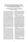 Cover page: Transmission of Citrus Tristeza Virus by Aphis gossypii Reflecting Changes in Virus Transmissibility in California