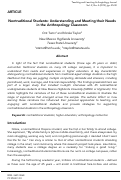 Cover page: Nontraditional Students: Understanding and Meeting their Needs in the Anthropology Classroom