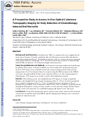 Cover page: A prospective study to assess in vivo optical coherence tomography imaging for early detection of chemotherapy‐induced oral mucositis