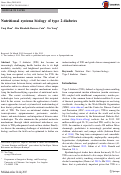 Cover page: Nutritional systems biology of type 2 diabetes