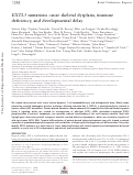 Cover page: EXTL3 mutations cause skeletal dysplasia, immune deficiency, and developmental delay