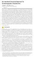 Cover page: An Individual-Centered Approach for Geodemographic Classification