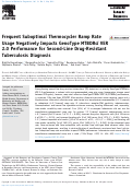 Cover page: Frequent Suboptimal Thermocycler Ramp Rate Usage Negatively Impacts GenoType MTBDRsl VER 2.0 Performance for Second-Line Drug-Resistant Tuberculosis Diagnosis