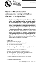 Cover page: Educational Resilience of an Undocumented Immigrant Student: Educators as Bridge Makers