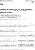 Cover page: Statistical prediction of terrestrial water storage changes in the Amazon Basin using tropical Pacific and North Atlantic sea surface temperature anomalies