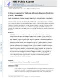 Cover page: Critical assessment of methods of protein structure prediction (CASP)—Round XIII