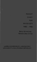 Cover page: Pocket Diary for Physicists 1982 - 1983