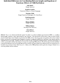 Cover page: Individual Differences in Coordinating Between Graphs and Equations of
Functions: Effects of CMR Facilitation