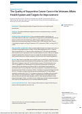 Cover page: The Quality of Supportive Cancer Care in the Veterans Affairs Health System and Targets for Improvement