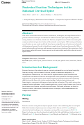 Cover page: Posterior Fixation Techniques in the Subaxial Cervical Spine