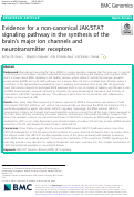 Cover page: Evidence for a non-canonical JAK/STAT signaling pathway in the synthesis of the brain's major ion channels and neurotransmitter receptors.