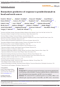 Cover page: Biomarkers predictive of response to pembrolizumab in head and neck cancer.