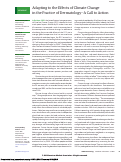 Cover page: Adapting to the Effects of Climate Change in the Practice of Dermatology—A Call to Action