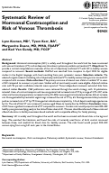 Cover page: Systematic Review of Hormonal Contraception and Risk of Venous Thrombosis