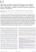 Cover page: Alga-Produced Malaria Transmission-Blocking Vaccine Candidate Pfs25 Formulated with a Human Use-Compatible Potent Adjuvant Induces High-Affinity Antibodies That Block Plasmodium falciparum Infection of Mosquitoes