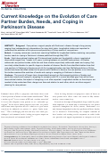 Cover page: Current Knowledge on the Evolution of Care Partner Burden, Needs, and Coping in Parkinson's Disease