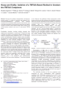 Cover page: Isolation of a TMTAA‐Based Radical in Uranium bis‐TMTAA Complexes