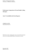 Cover page: Performance Comparison of Crane Double CyclingStrategies