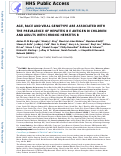 Cover page: Age, race and viral genotype are associated with the prevalence of hepatitis B e antigen in children and adults with chronic hepatitis B