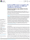 Cover page: Control of RNA viruses in mosquito cells through the acquisition of vDNA and endogenous viral elements