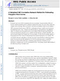 Cover page: A Weighted SNP Correlation Network Method for Estimating Polygenic Risk Scores