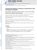 Cover page: A family‐based weight loss randomized controlled trial for youth with intellectual disabilities