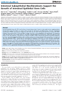 Cover page: Intestinal Subepithelial Myofibroblasts Support the Growth of Intestinal Epithelial Stem Cells