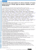 Cover page: Consensus Recommendation for Mouse Models of Ocular Hypertension to Study Aqueous Humor Outflow and Its Mechanisms.