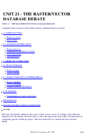 Cover page: Unit 21 - The Raster/Vector Database Debate