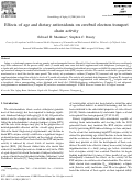 Cover page: Effects of age and dietary antioxidants on cerebral electron transport chain activity