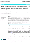 Cover page: StrainGE: a toolkit to track and characterize low-abundance strains in complex microbial communities