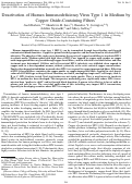 Cover page: Deactivation of Human Immunodeficiency Virus Type 1 in Medium by Copper Oxide-Containing Filters▿