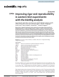 Cover page: Improving rigor and reproducibility in western blot experiments with the blotRig analysis.