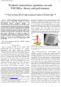 Cover page: Terahertz Metasurface Quantum-Cascade VECSELs: Theory and Performance