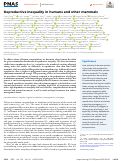 Cover page: Reproductive inequality in humans and other mammals