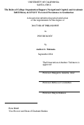 Cover page: The Roles of College Organization Support, Navigational Capital, and Academic Self-Efficacy in LFGCS’ Perceived Persistence to Graduation