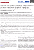 Cover page: Synergistic Effect of Biejia-Ruangan on Fibrosis Regression in Patients with Chronic Hepatitis B Treated with Entecavir: A Multicenter, Randomized, Double-Blinded, Placebo-Controlled Trial