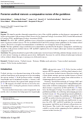 Cover page: Posterior urethral stenosis: a comparative review of the guidelines