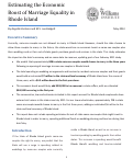 Cover page: Estimating the Economic Boost of Marriage Equality in Rhode Island