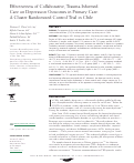 Cover page: Effectiveness of Collaborative, Trauma-Informed Care on Depression Outcomes in Primary Care: A Cluster Randomized Control Trial in Chile.